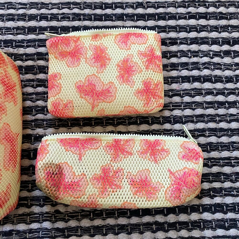 🌿Dagne Dover Hunter Yellow Floral 3 Piece Makeup Toiletry Bags - Picture 3 of 16